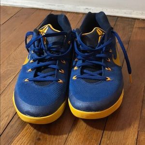 Kobe 9 low in a sz 9.5, blue and yellow